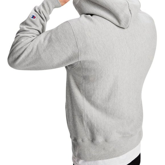 Champion Reverse Weave Grey Hoodie - Picture 3 of 4